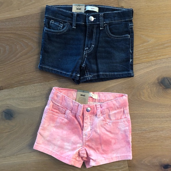 2 Pairs NWT Levi’s girls shorts - Picture 2 of 10
